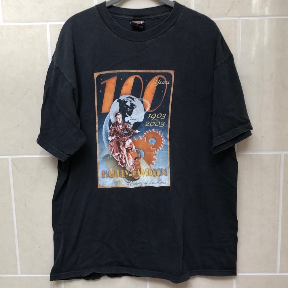 Vtg Harley Davidson 100 years Las Vegas NV T-Shirt Sz XL Mens Cotton